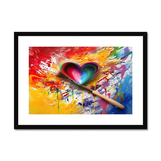 Draw On Love Framed & Mounted Print - Pixel Gallery