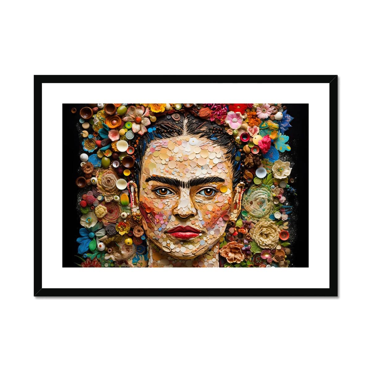 Frida Kahlo Portrait Framed & Mounted Print - Pixel Gallery