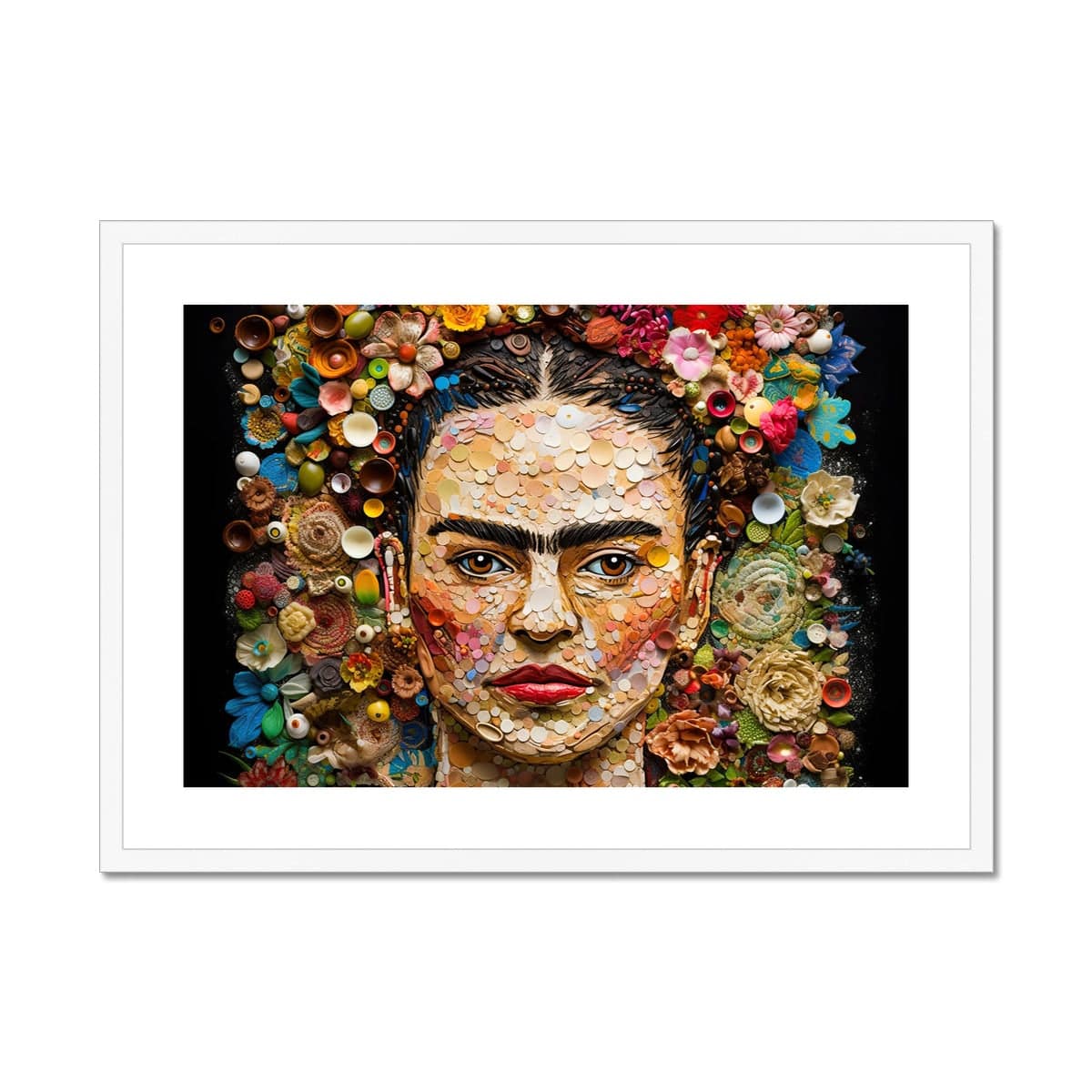 Frida Kahlo Portrait Framed & Mounted Print - Pixel Gallery