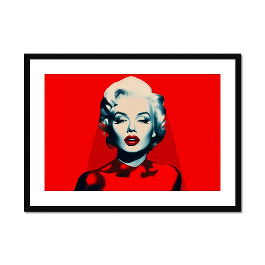 Marilyn in Red Framed & Mounted Print - Pixel Gallery