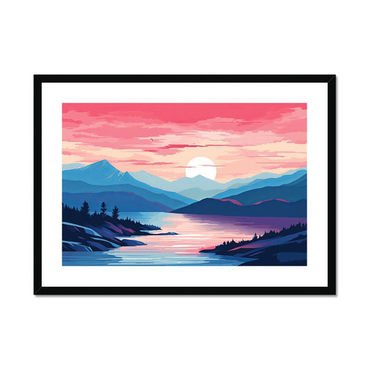 Pastel Sunset Framed & Mounted Print - Pixel Gallery