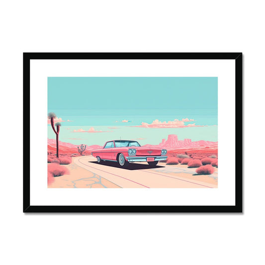 Pink Cadillac Framed & Mounted Print - Pixel Gallery