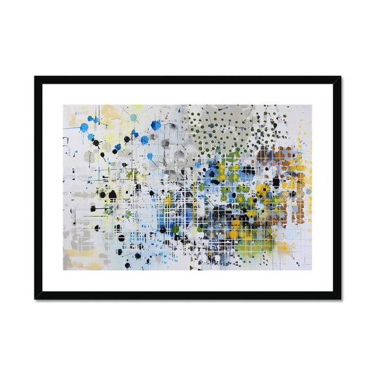 Pixel Abstraction Framed & Mounted Print - Pixel Gallery