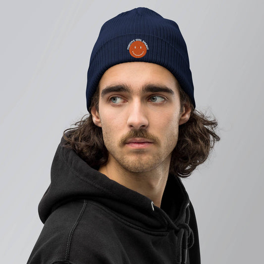 Positive Soul Energy Organic ribbed beanie - Pixel Gallery
