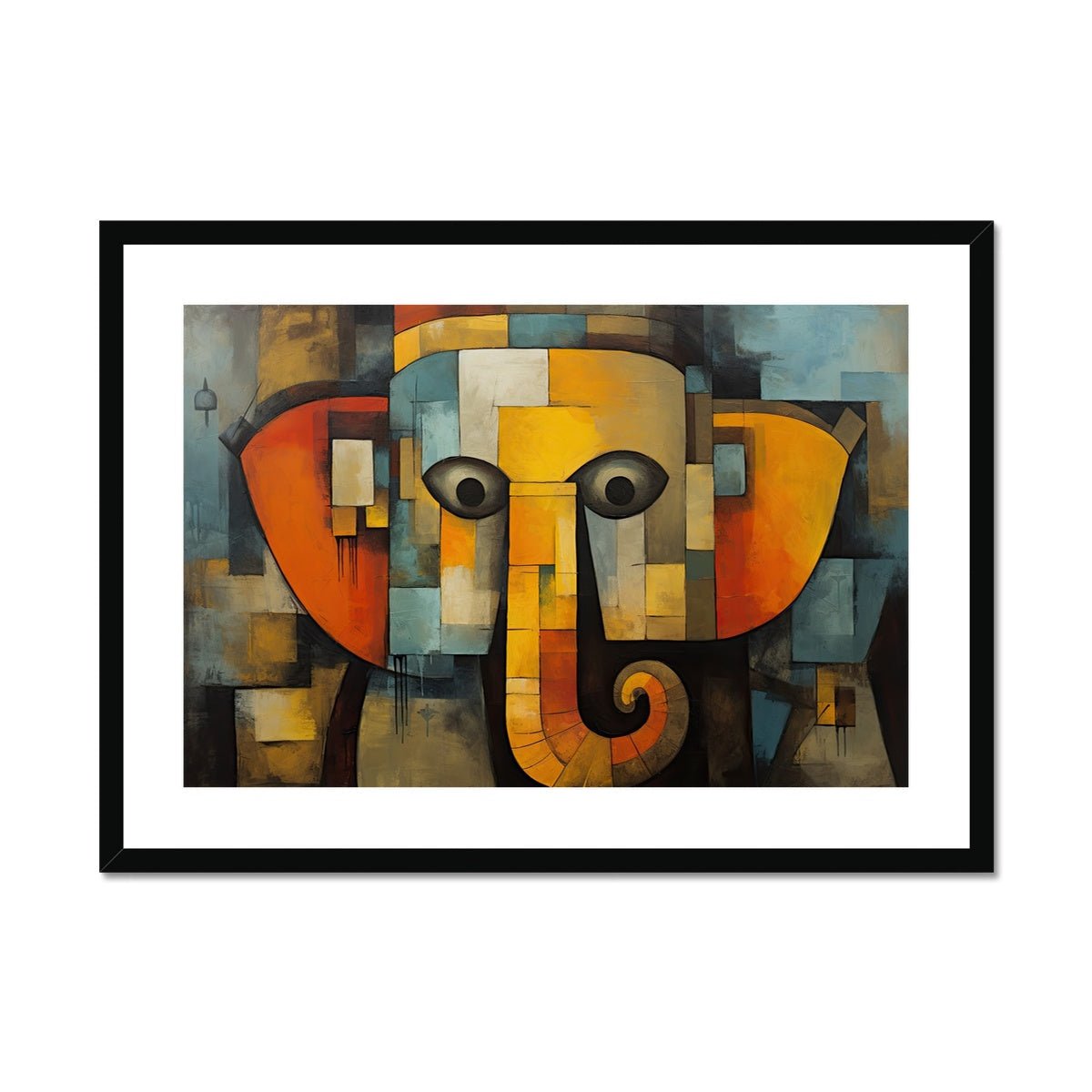 When Ganesh met Picasso Framed & Mounted Print - Pixel Gallery