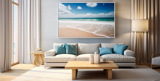 Create a Bold Look with Large Abstract Art Behind Your Couch - Pixel Gallery