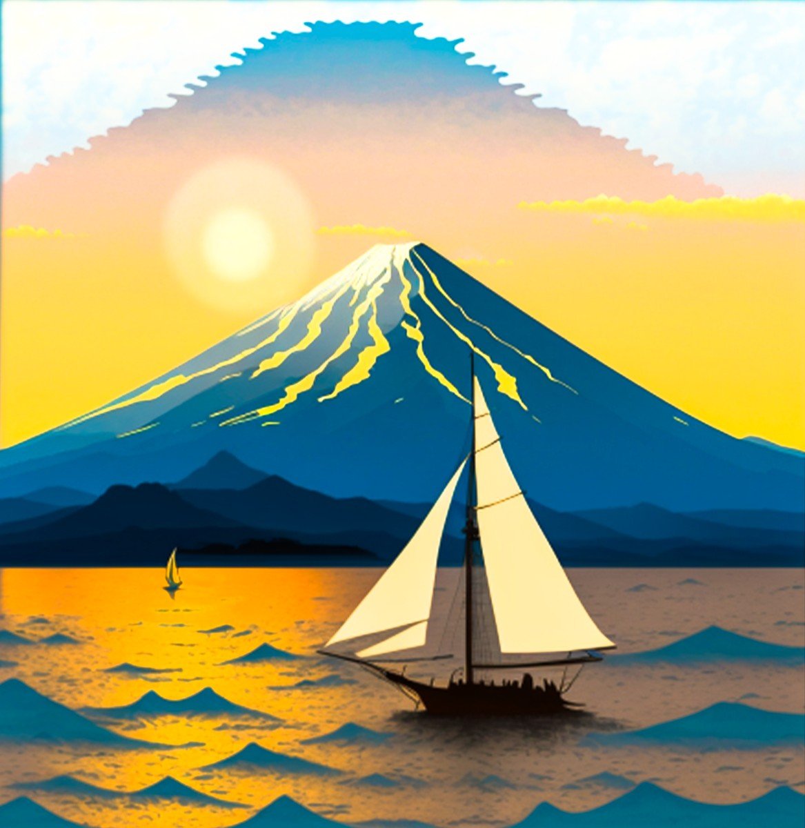 Sailing round Mount Fuji - Pixel Gallery