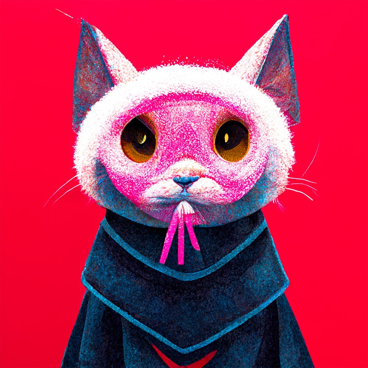 Samurai Candy Floss Cat - Pixel Gallery