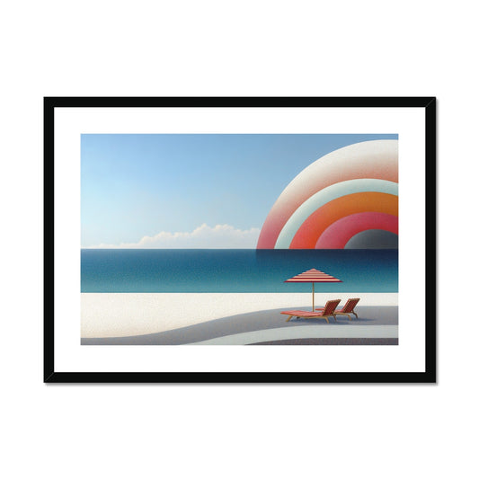 Sunset Rainbow Framed & Mounted Print