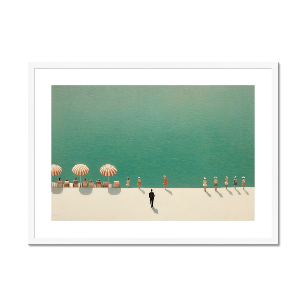 Meet Me By the Beach Framed & Mounted Print