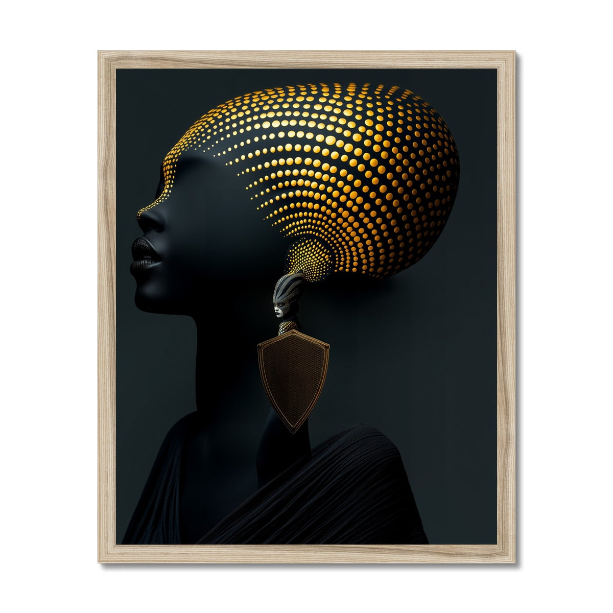 Golden Protector Framed Print