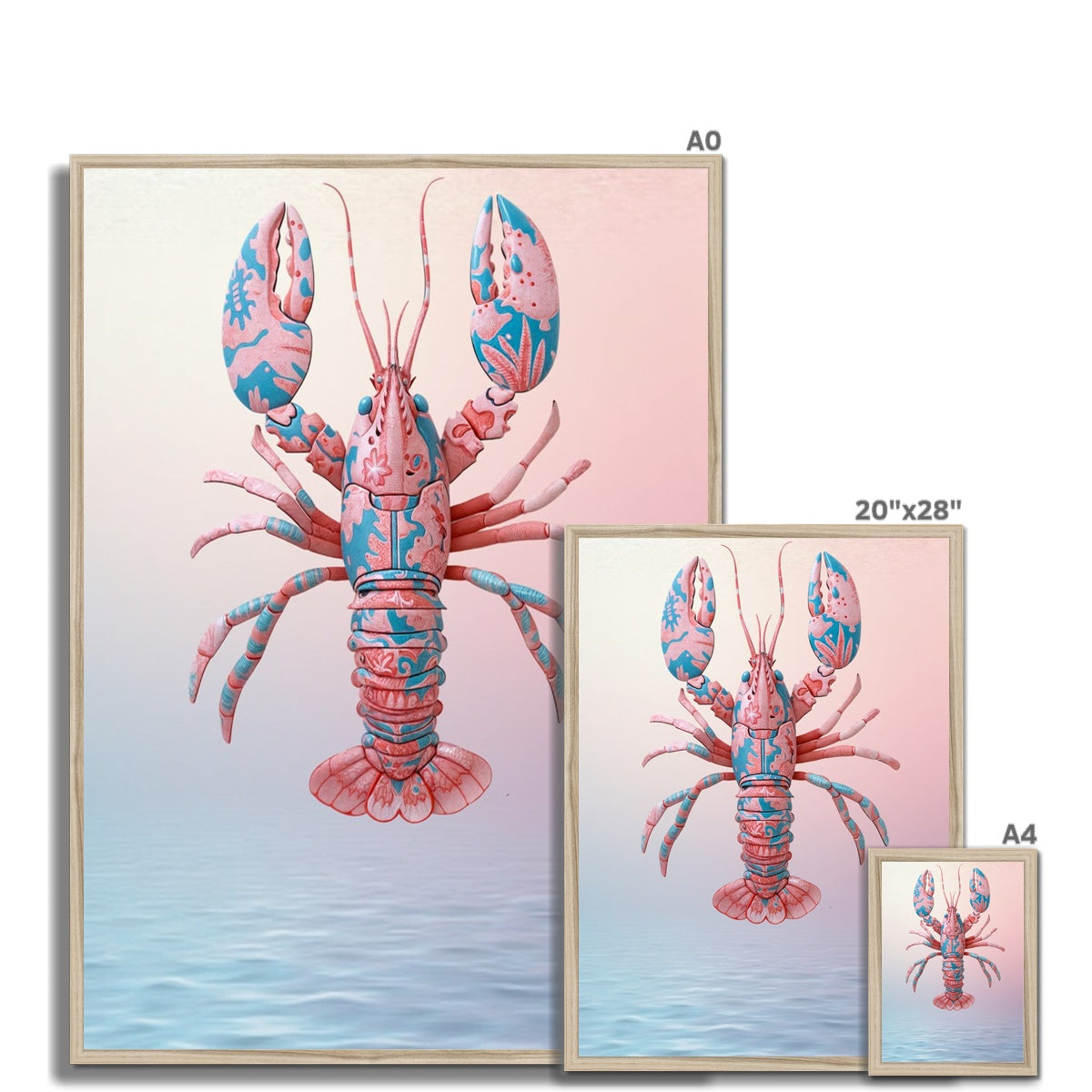 The Flying Lobster Framed Print