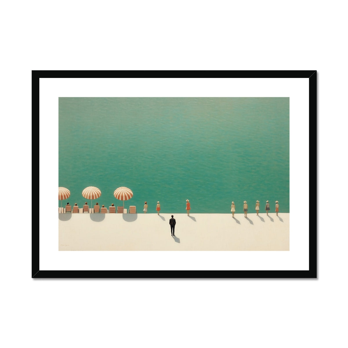 Meet Me By the Beach Framed & Mounted Print