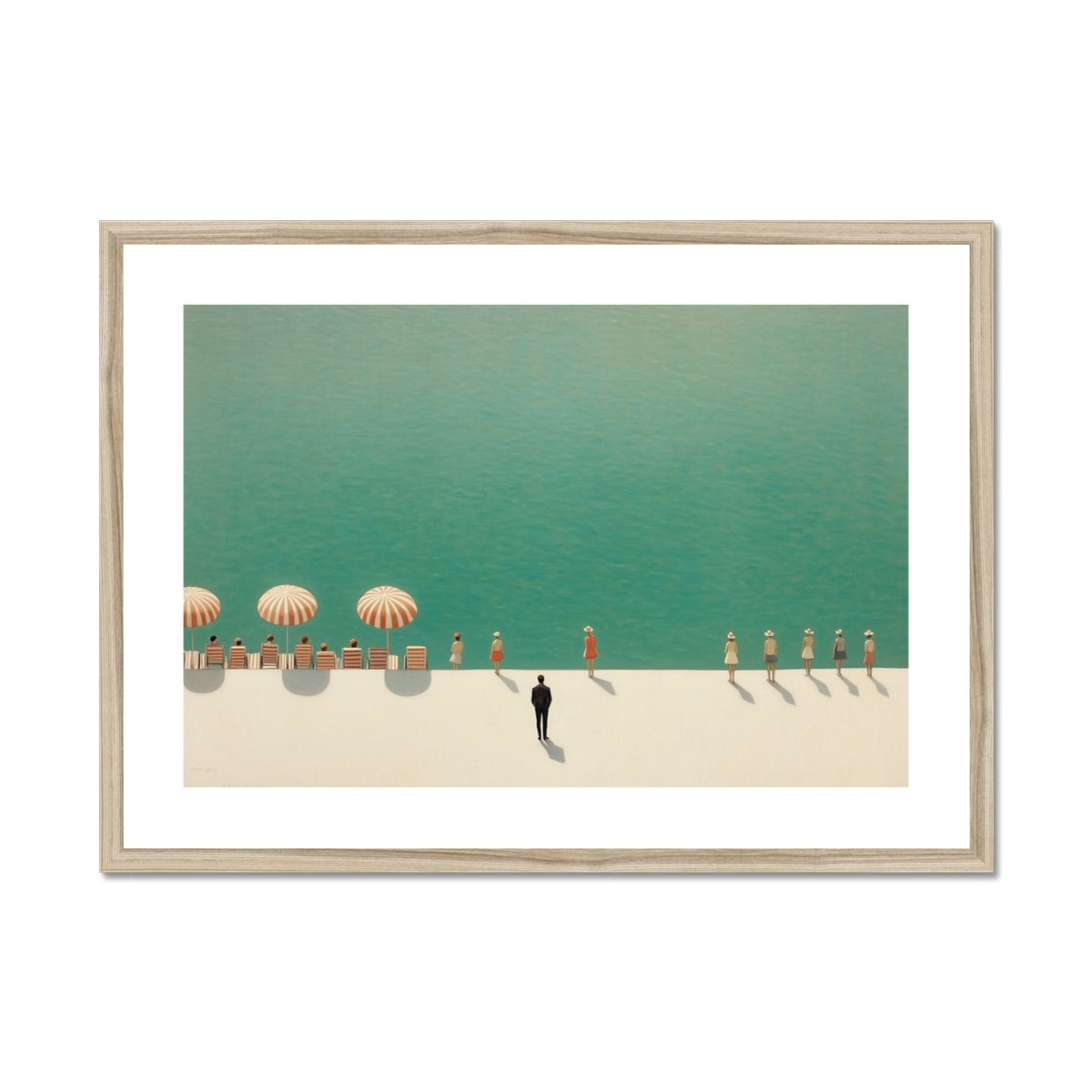 Meet Me By the Beach Framed & Mounted Print