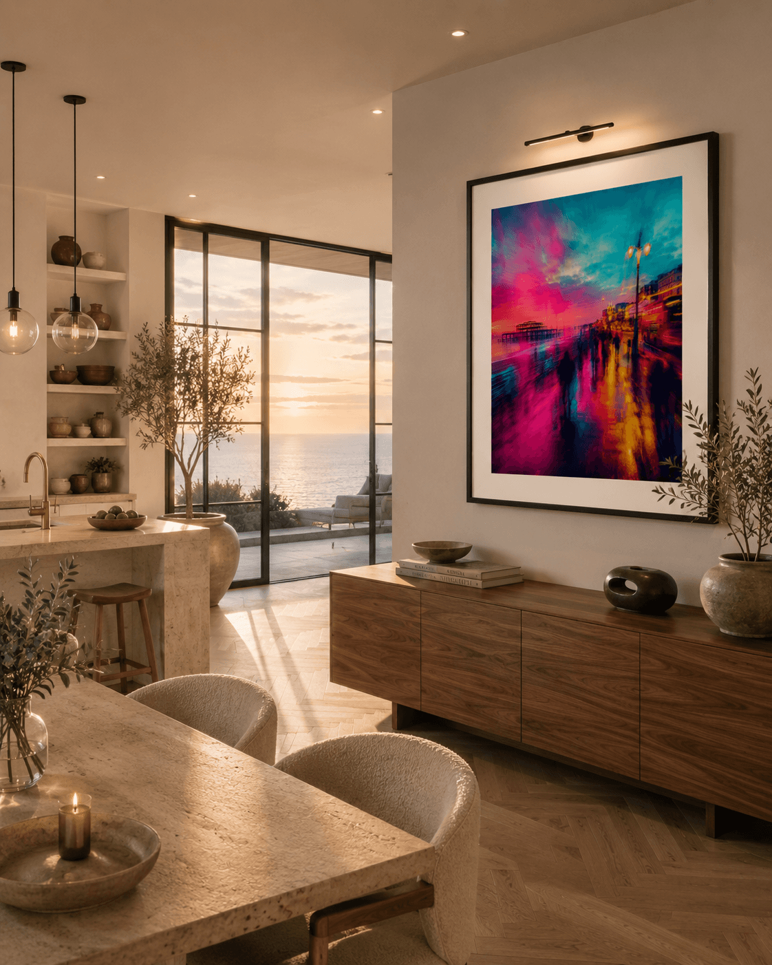 After Dinner Stroll Framed & Mounted Print