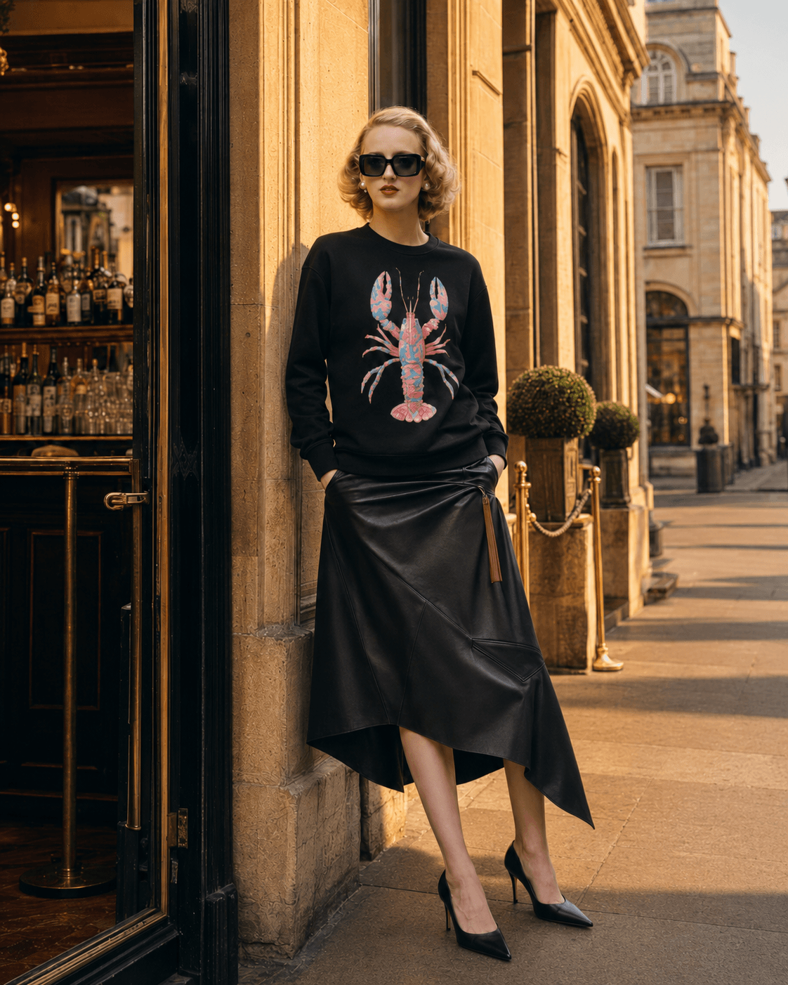Placencia — Women's Lobster Raglan Sweatshirt