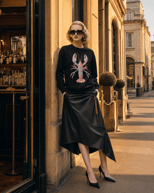 Placencia — Women's Lobster Raglan Sweatshirt