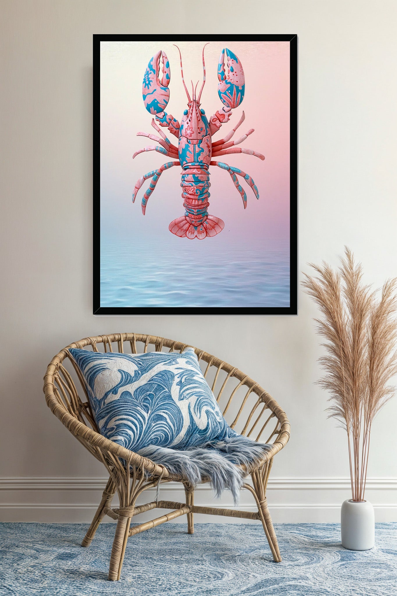 The Flying Lobster Framed Print