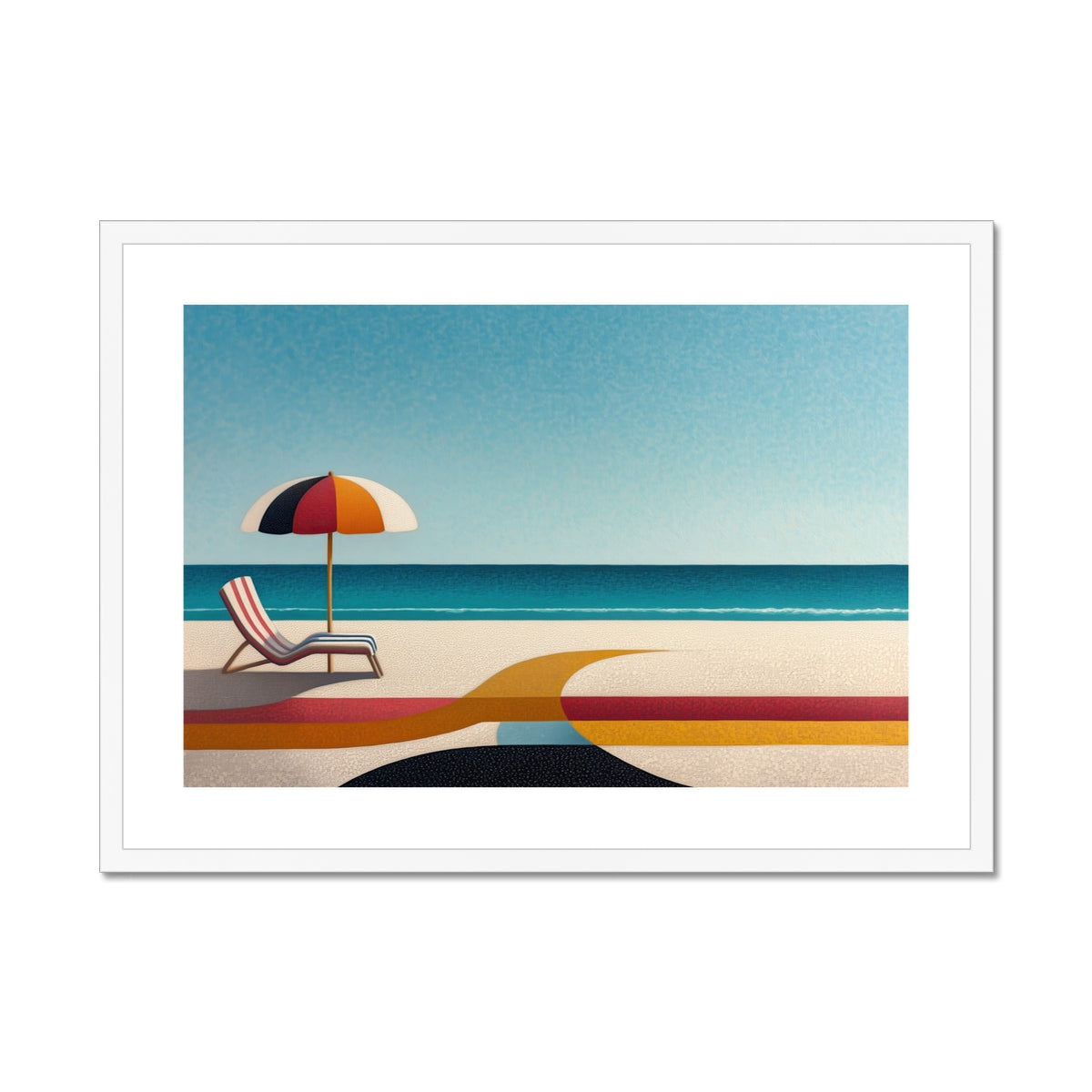 Deckchair Dreams Framed & Mounted Print