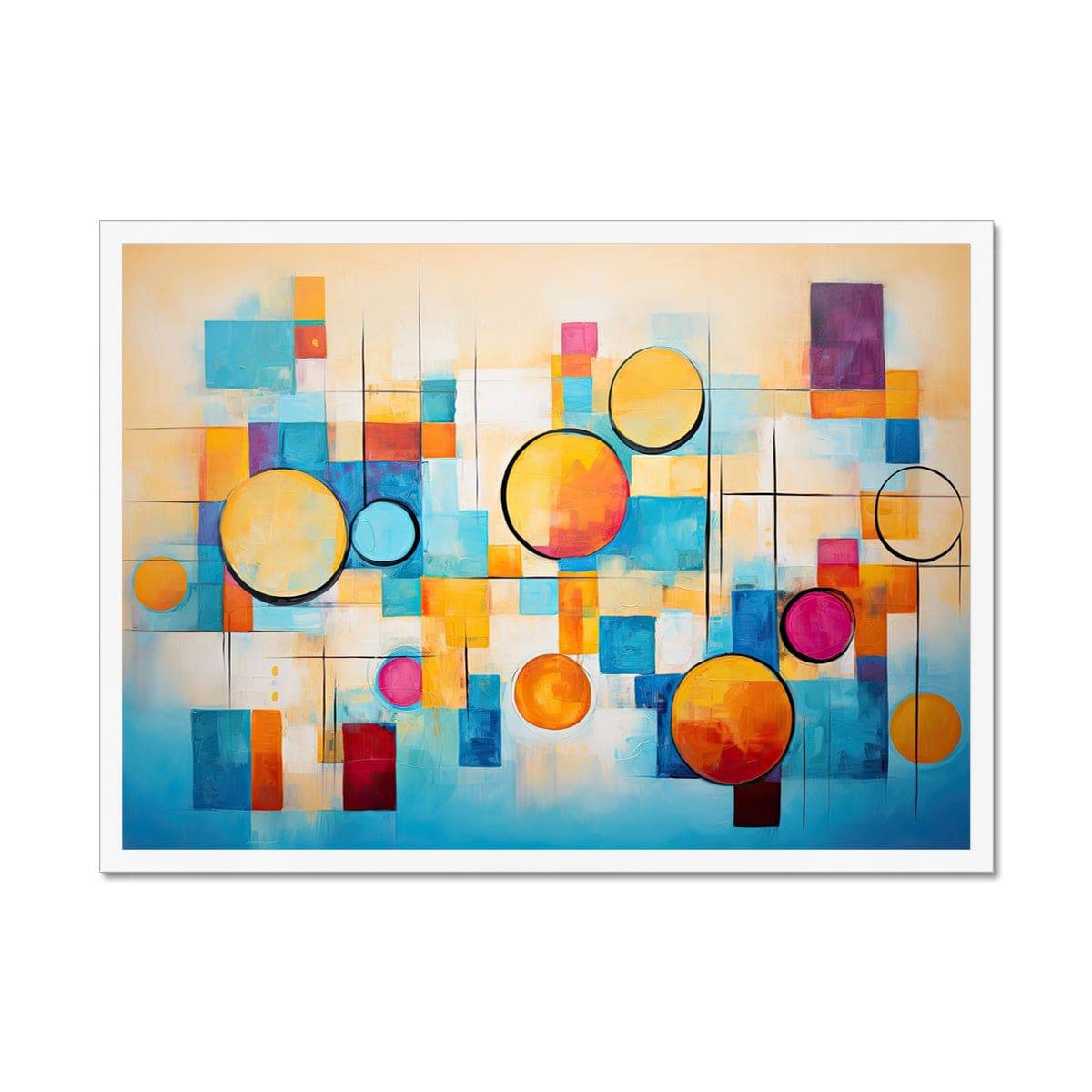 Abstract Moons Framed Print - Pixel Gallery