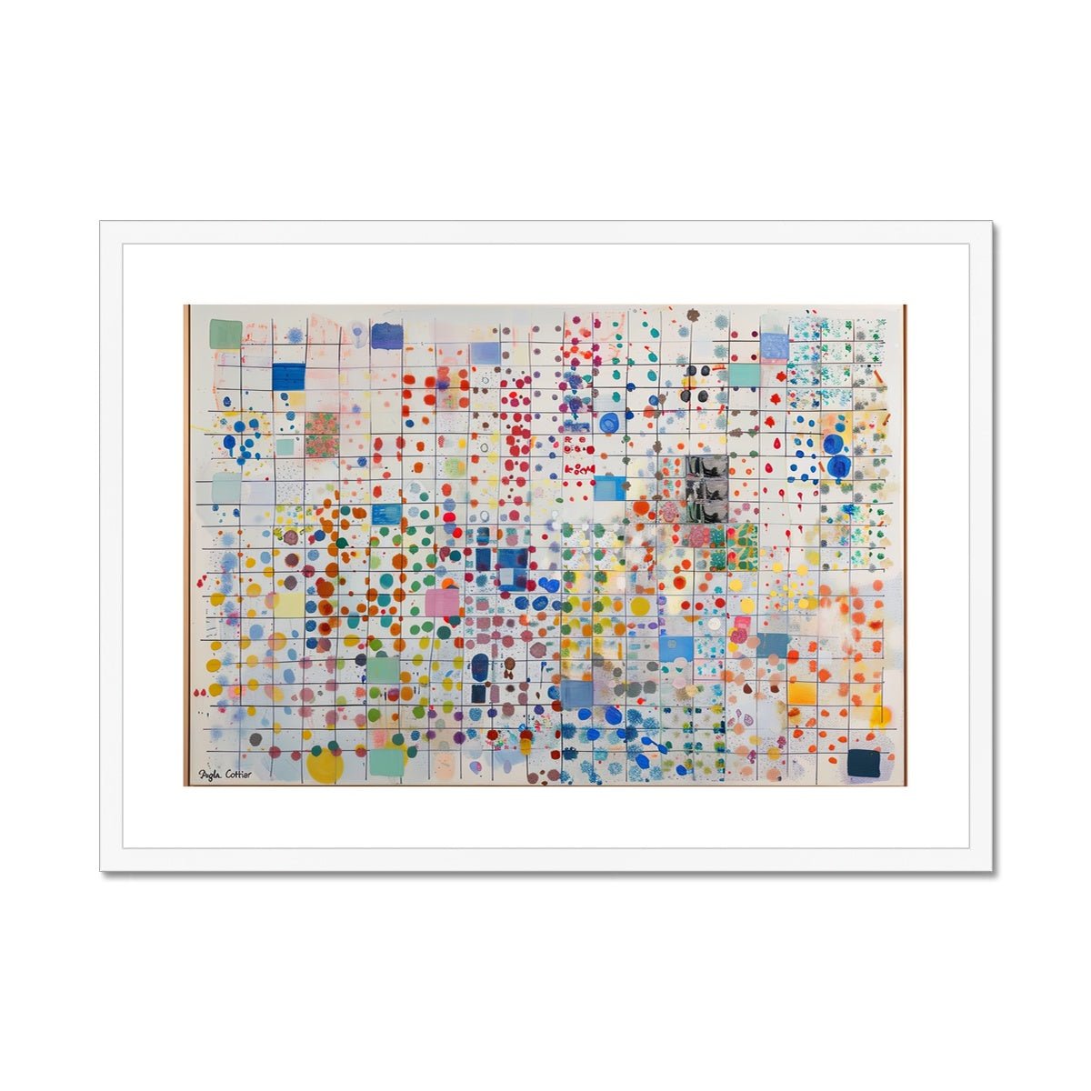 Abstract Pixels Framed & Mounted Print - Pixel Gallery