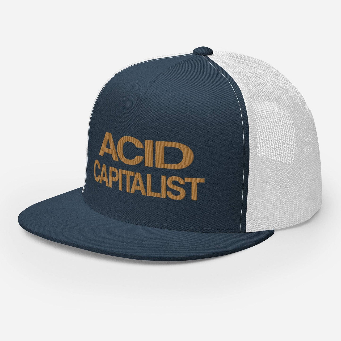 Acid Capitalist Logo-Embroidered and Mesh Trucker Hat
