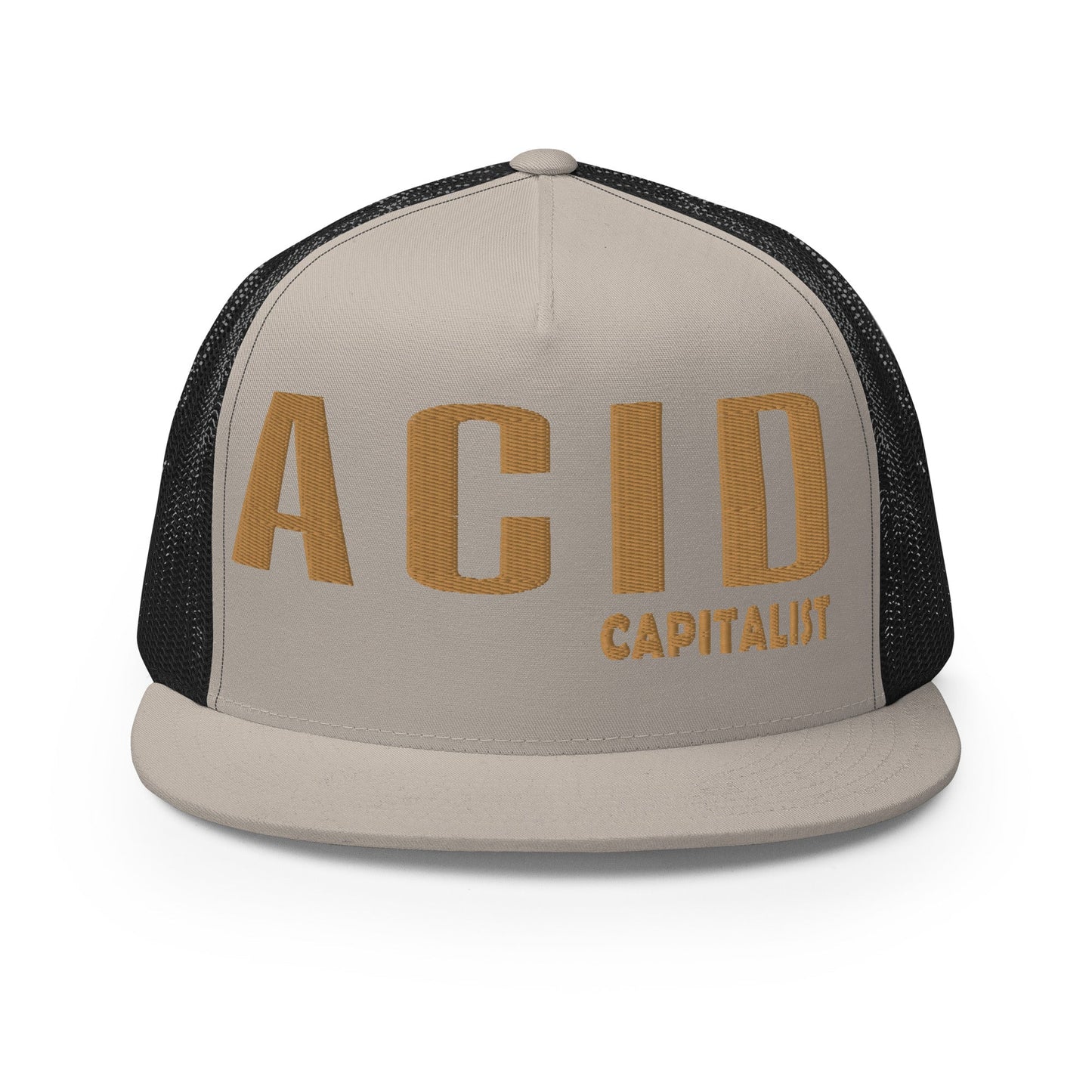 Acid Capitalist Trucker Cap - Legacy Gold - Pixel Gallery