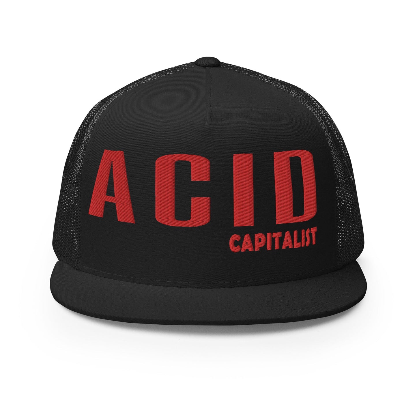 Acid Capitalist Trucker Cap - Rouge Royal - Pixel Gallery