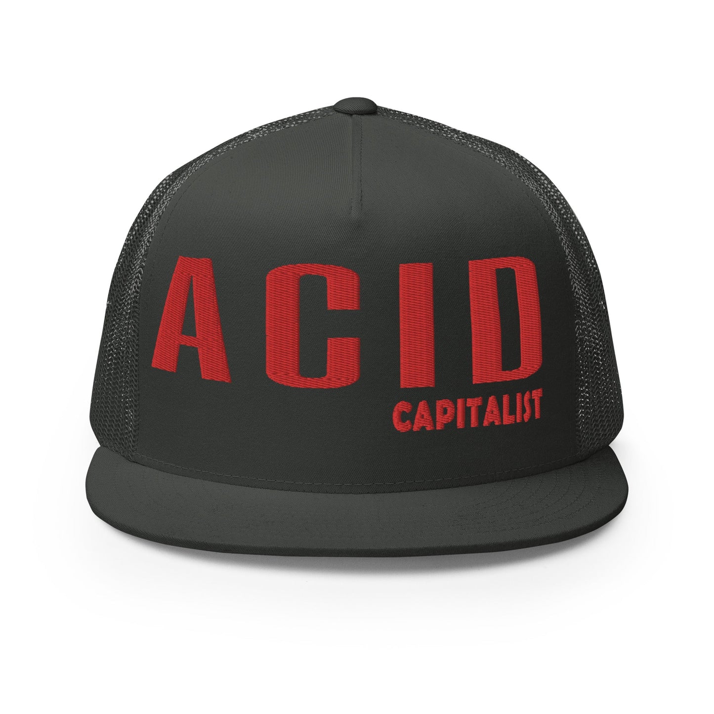 Acid Capitalist Trucker Cap - Rouge Royal - Pixel Gallery