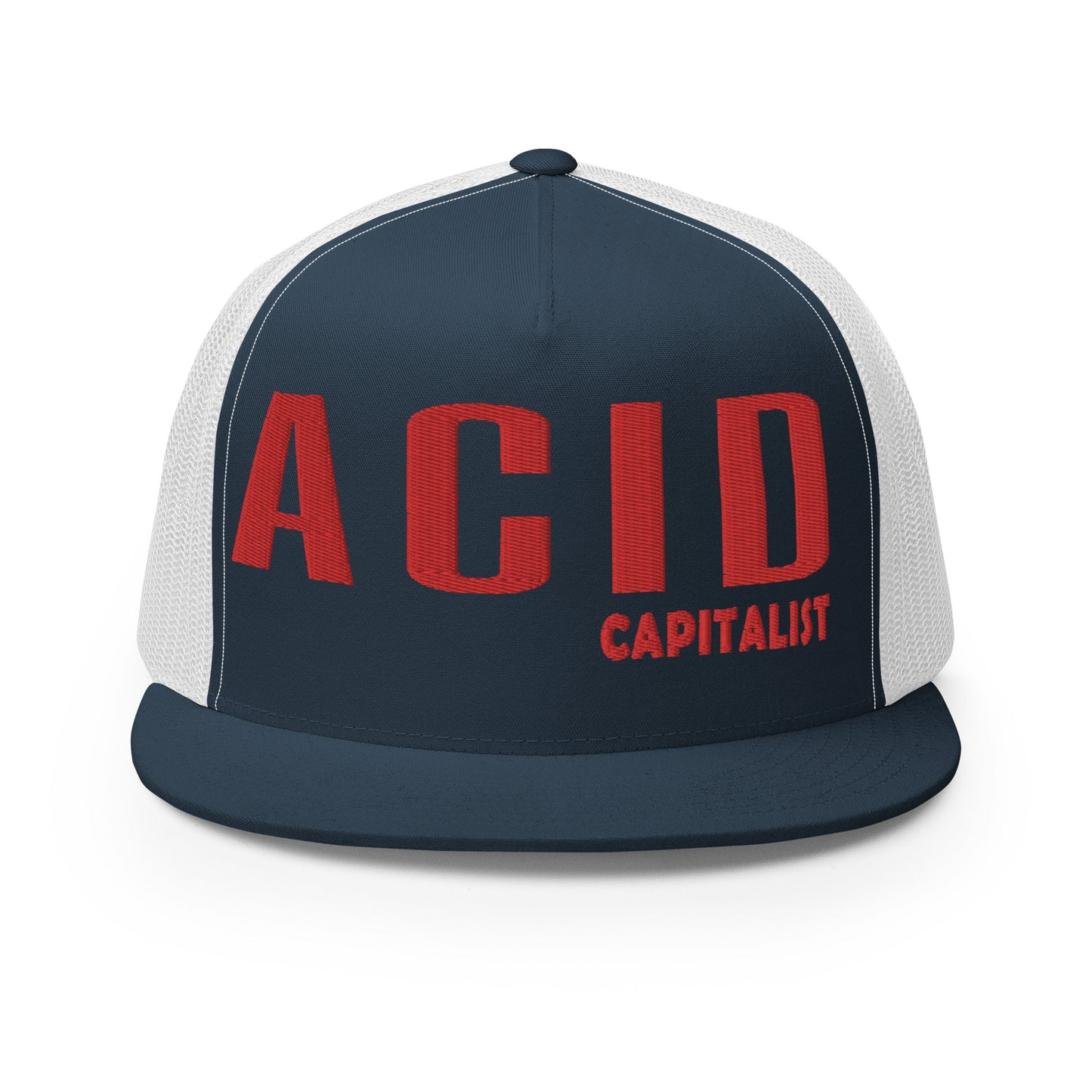 Acid Capitalist Trucker Cap - Rouge Royal - Pixel Gallery