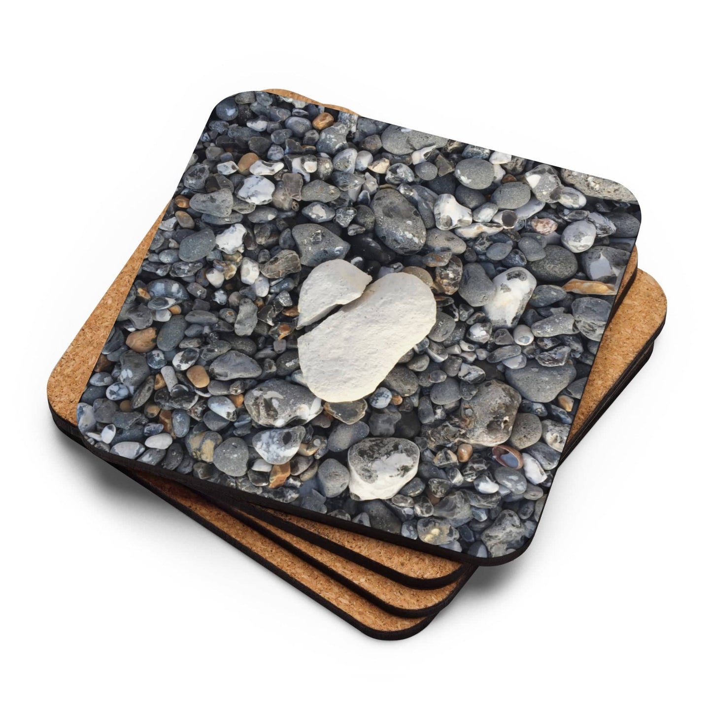 Birling Heart Cork-back Coaster - Pixel Gallery