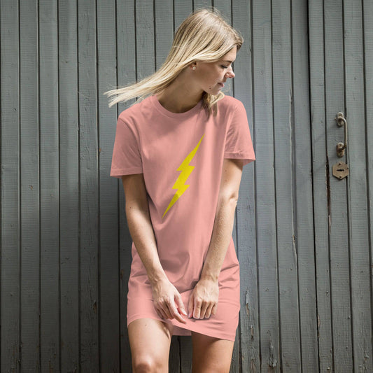 Bolt Organic Cotton T-Shirt Dress - Pixel Gallery