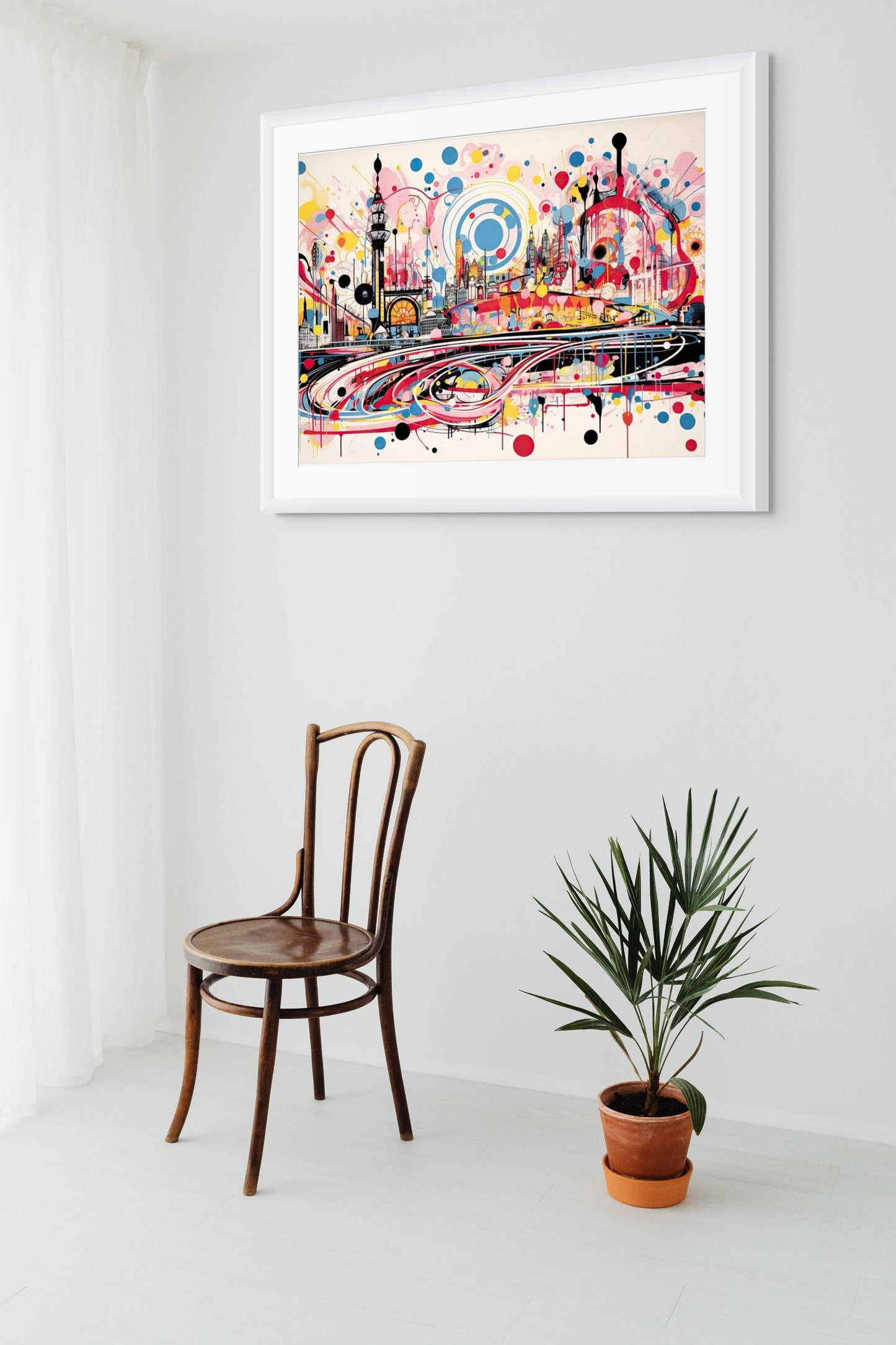 Brighton Bliss: Abstract Circles Framed & Mounted Print