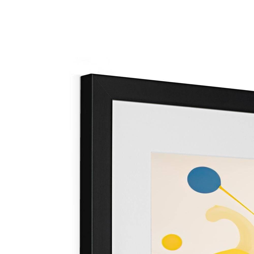 Brighton Bliss: Abstract Circles Framed & Mounted Print - Pixel Gallery