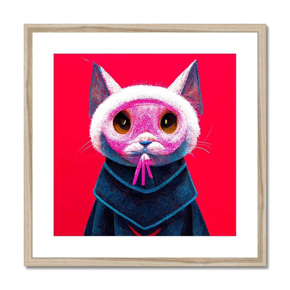 Candy Floss Cat Framed & Mounted Print - Pixel Gallery
