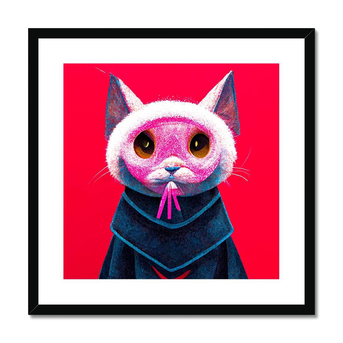 Candy Floss Cat Framed & Mounted Print - Pixel Gallery