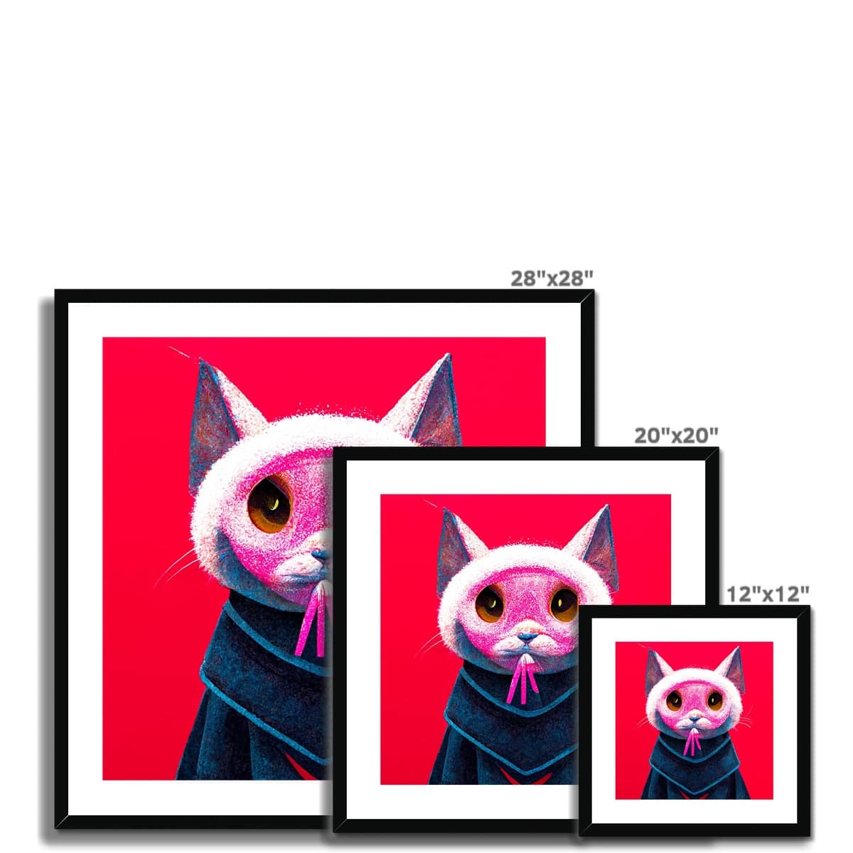 Candy Floss Cat Framed & Mounted Print - Pixel Gallery