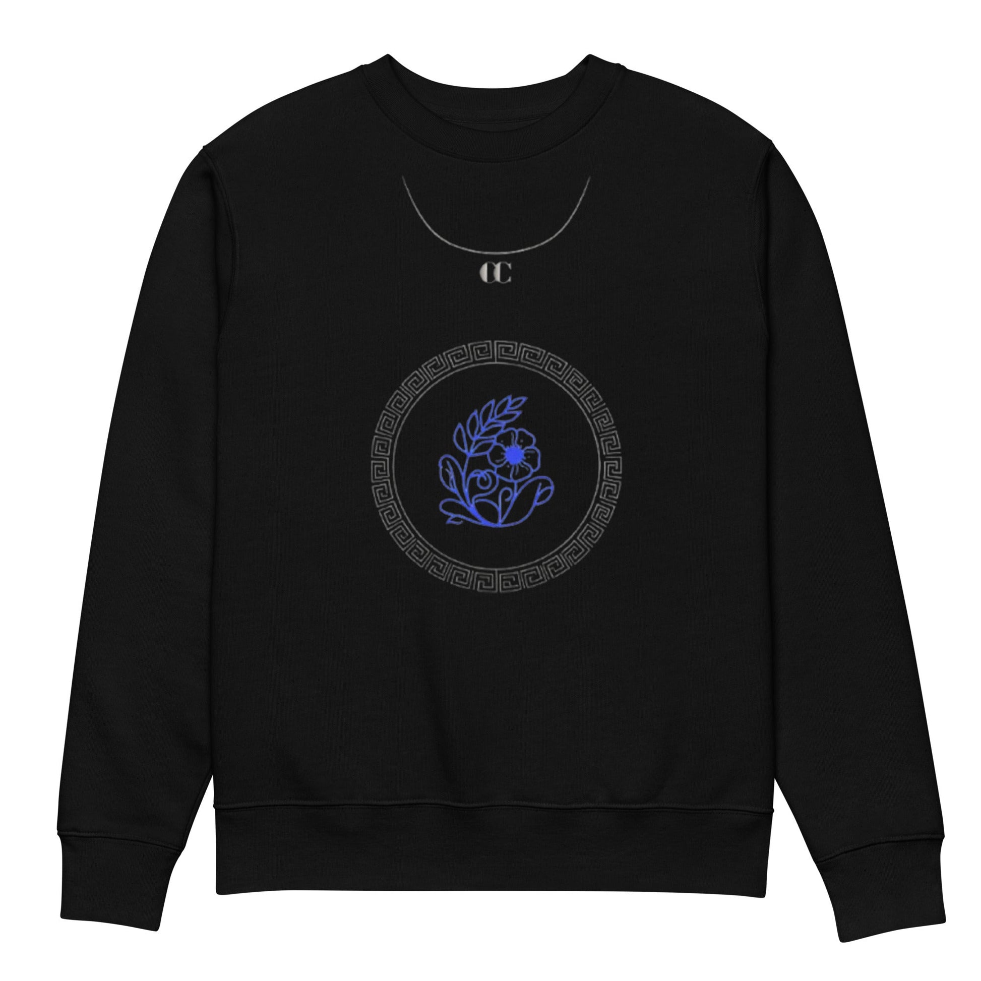 Cerulean Bloom - Unisex organic sweatshirt - Pixel Gallery