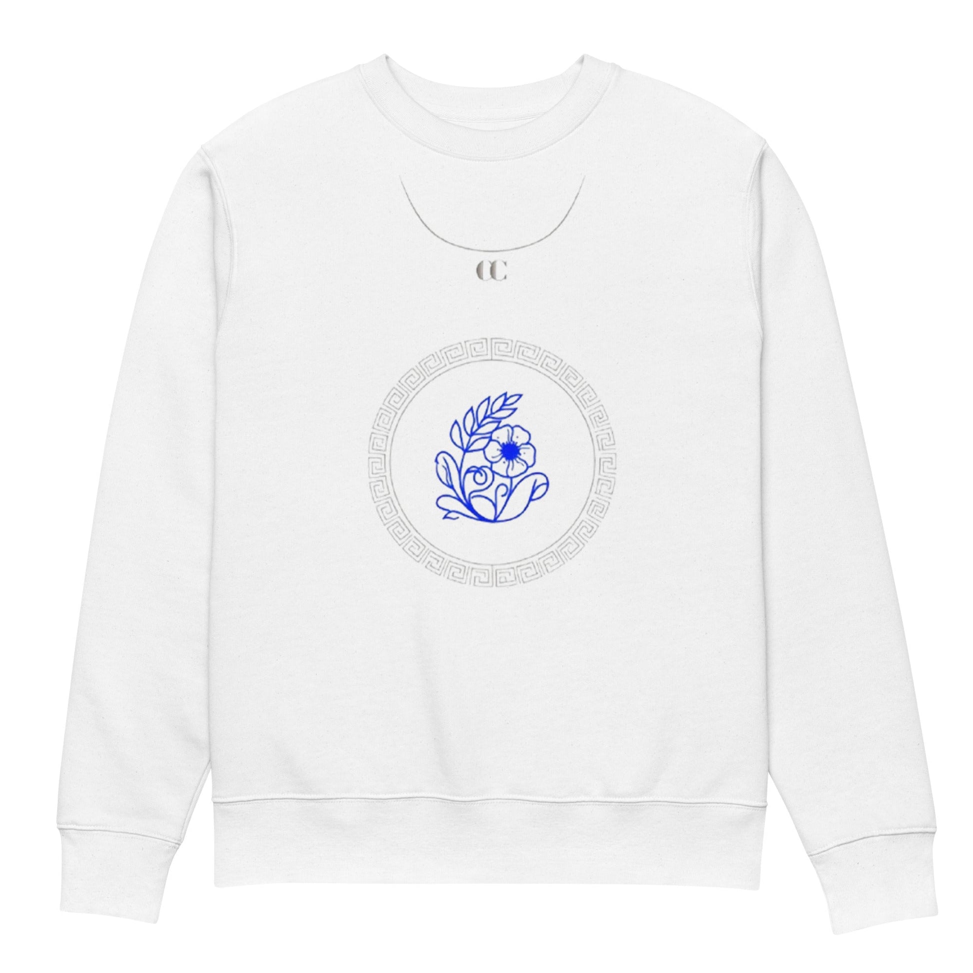 Cerulean Bloom - Unisex organic sweatshirt - Pixel Gallery