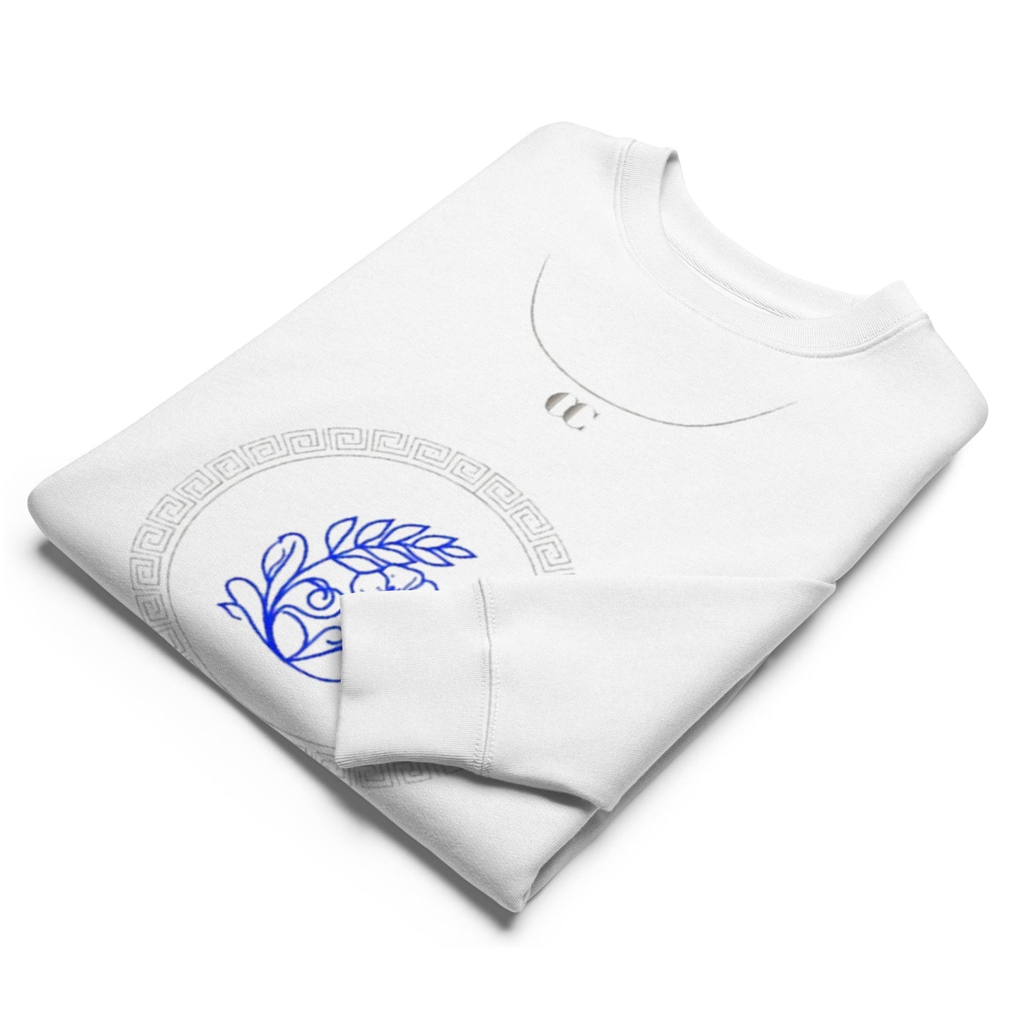 Cerulean Bloom - Unisex organic sweatshirt - Pixel Gallery