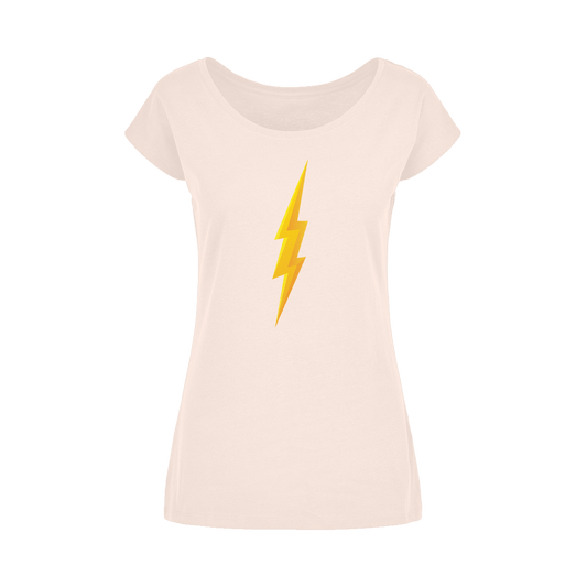 Bolt Wide Neck Womens T-Shirt - Pixel Gallery