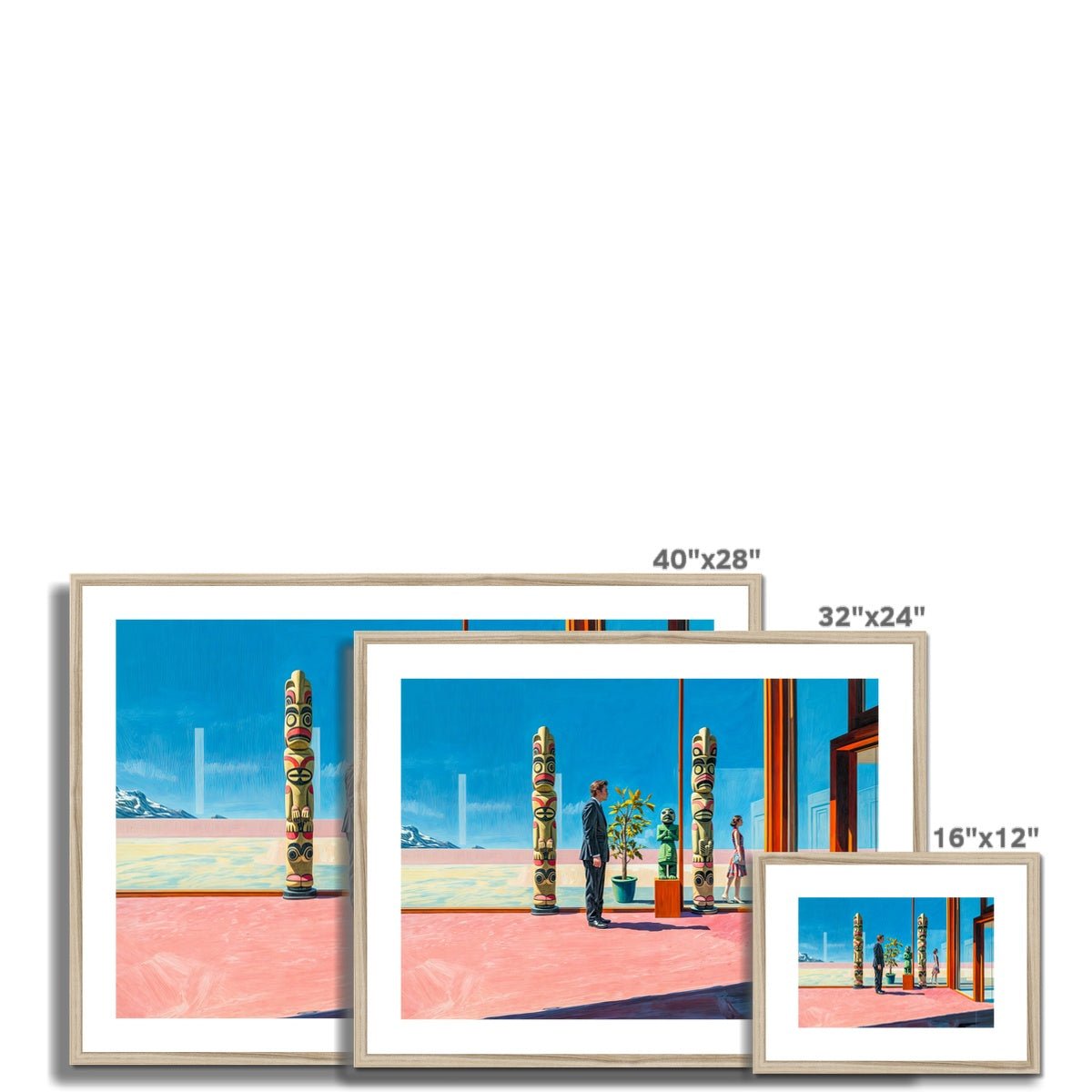 David Hockney Vibes Framed & Mounted Print - Pixel Gallery