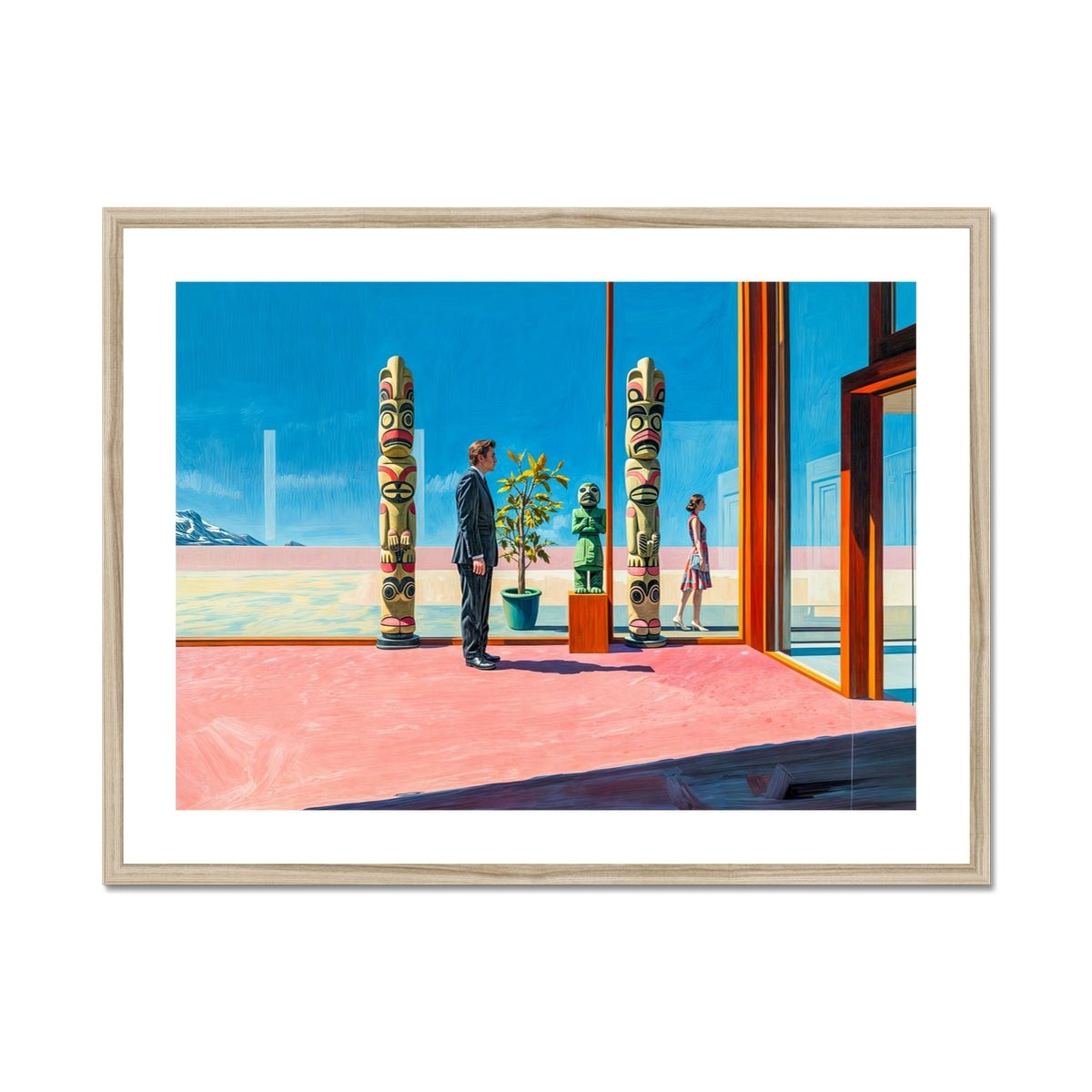 David Hockney Vibes Framed & Mounted Print - Pixel Gallery