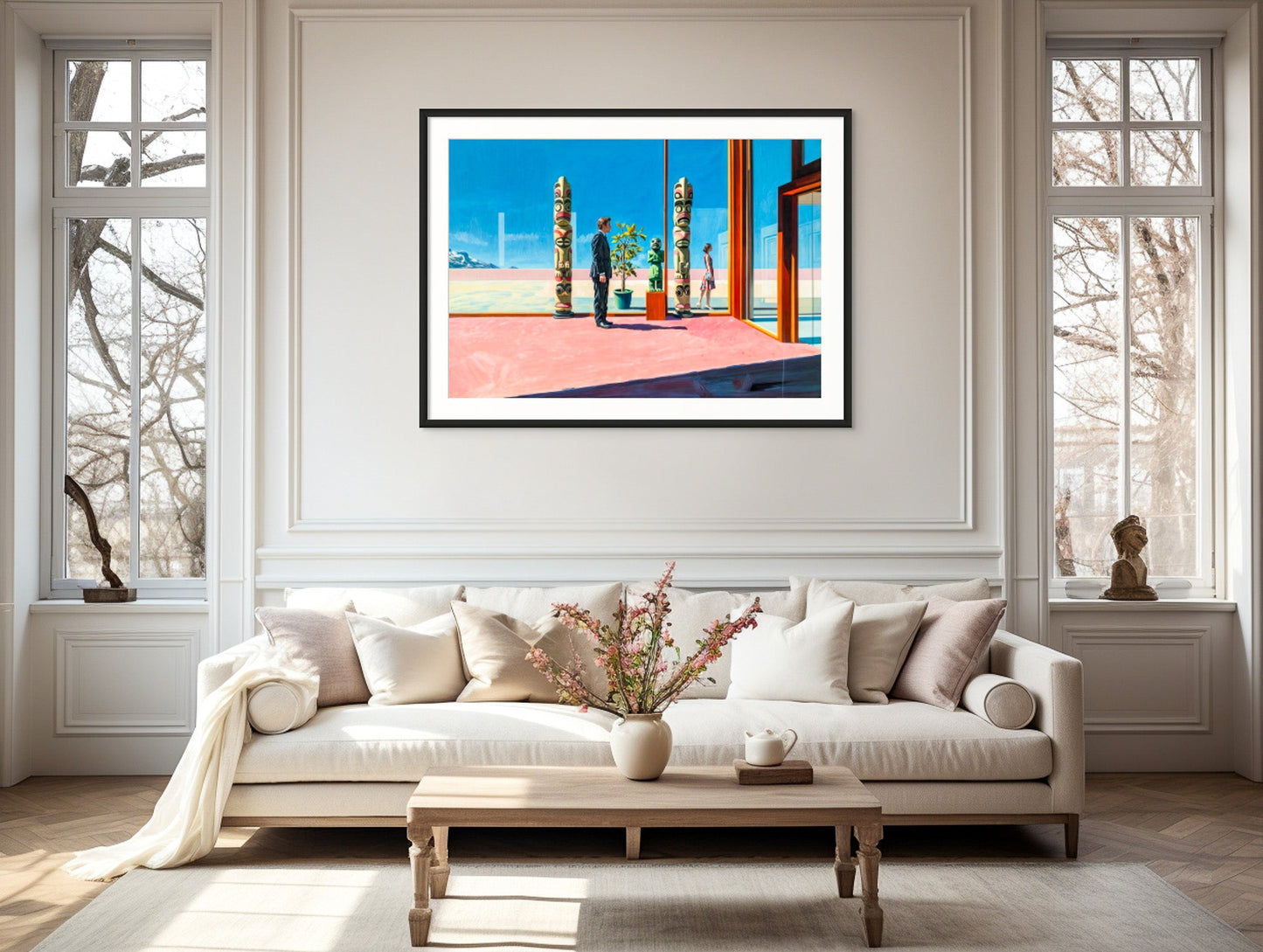 David Hockney Vibes Framed & Mounted Print - Pixel Gallery