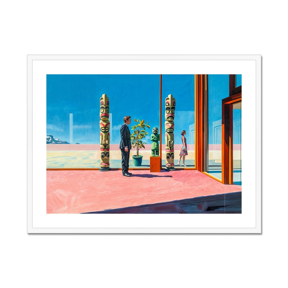 David Hockney Vibes Framed & Mounted Print - Pixel Gallery