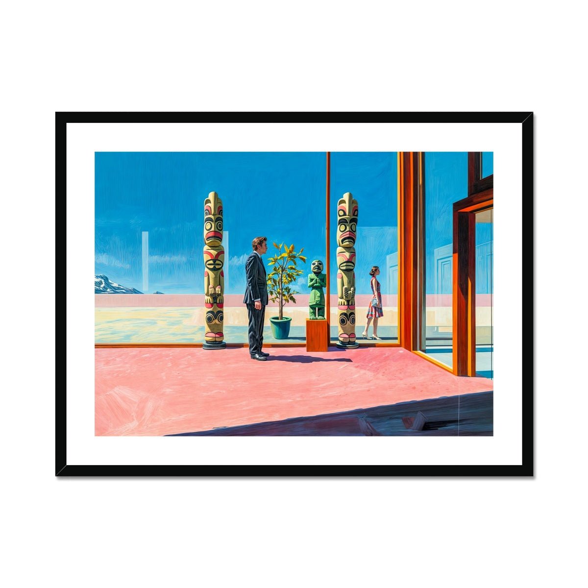 David Hockney Vibes Framed & Mounted Print - Pixel Gallery