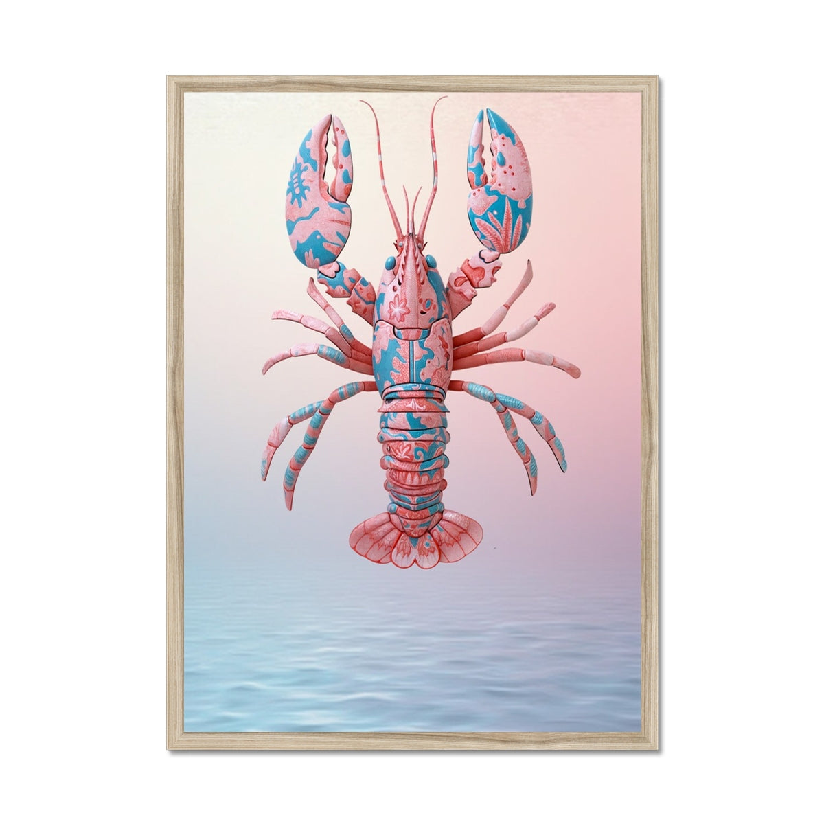 The Flying Lobster Framed Print