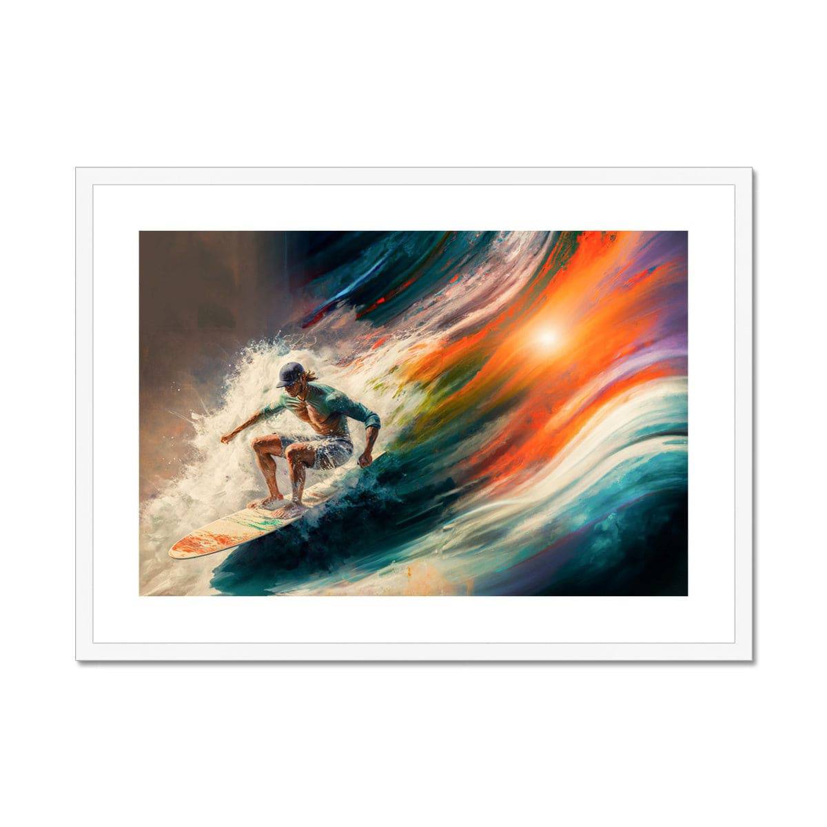 Surfing Venus Framed & Mounted Print - Pixel Gallery