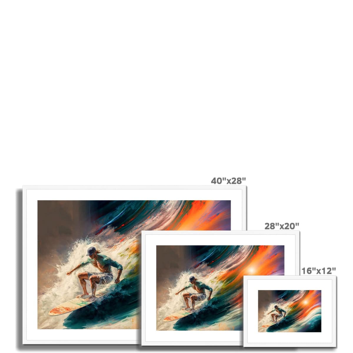 Surfing Venus Framed & Mounted Print - Pixel Gallery