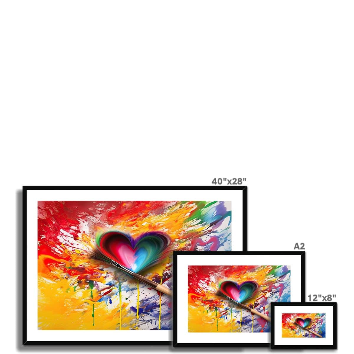 Draw On Love Framed & Mounted Print - Pixel Gallery